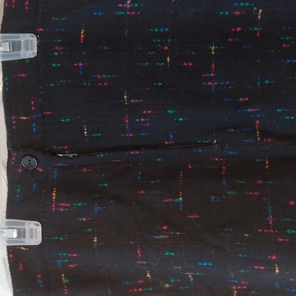 Vtg Girls Black Wool Skirt with Pleated Sides size 10 - Picture 5 of 5